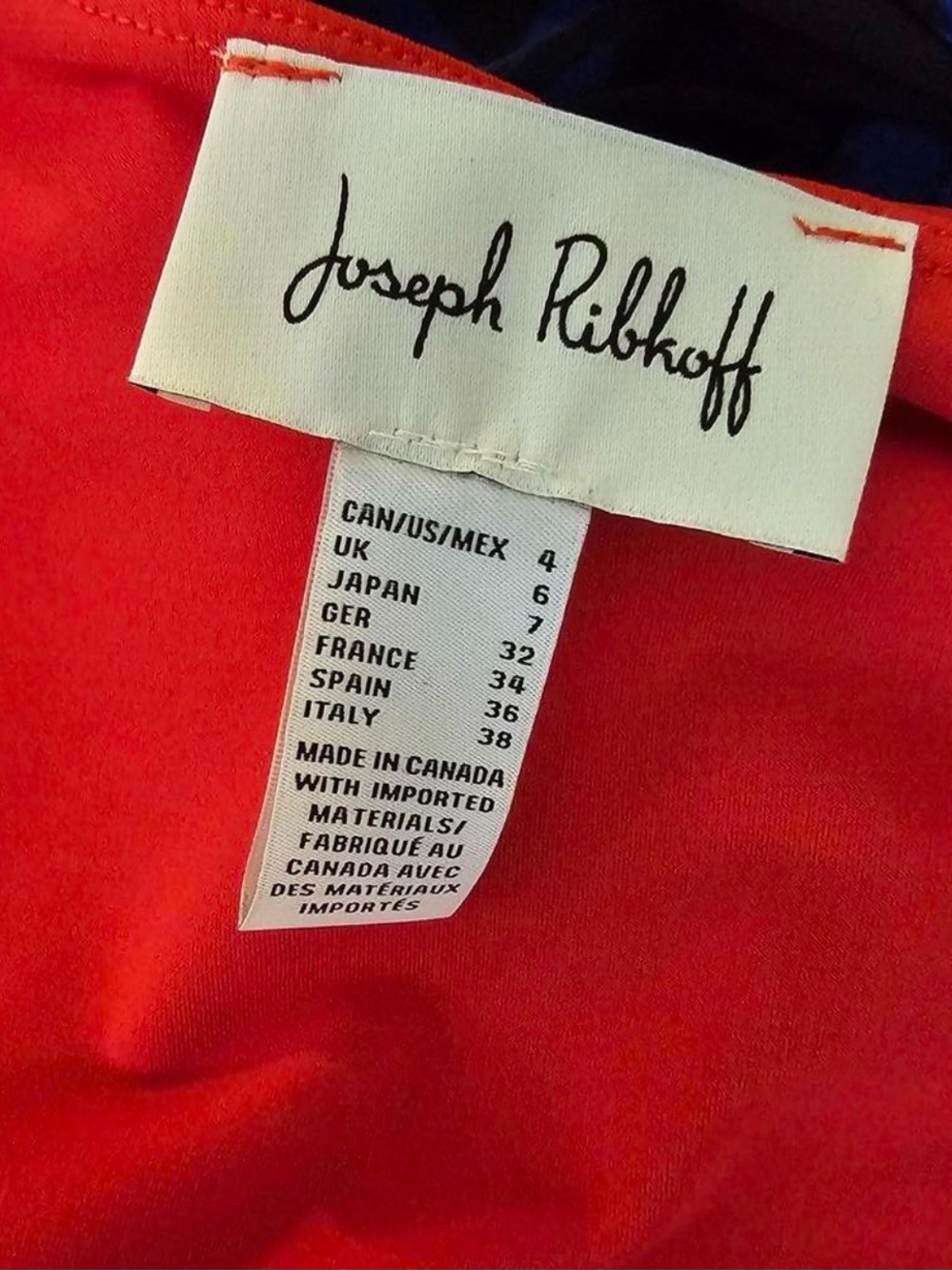 Joseph Ribkoff Red Ruffle Wrap Dress - Picture 6 of 7